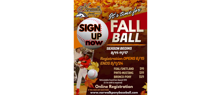 2025 Fall Ball Registration Now Open!!!